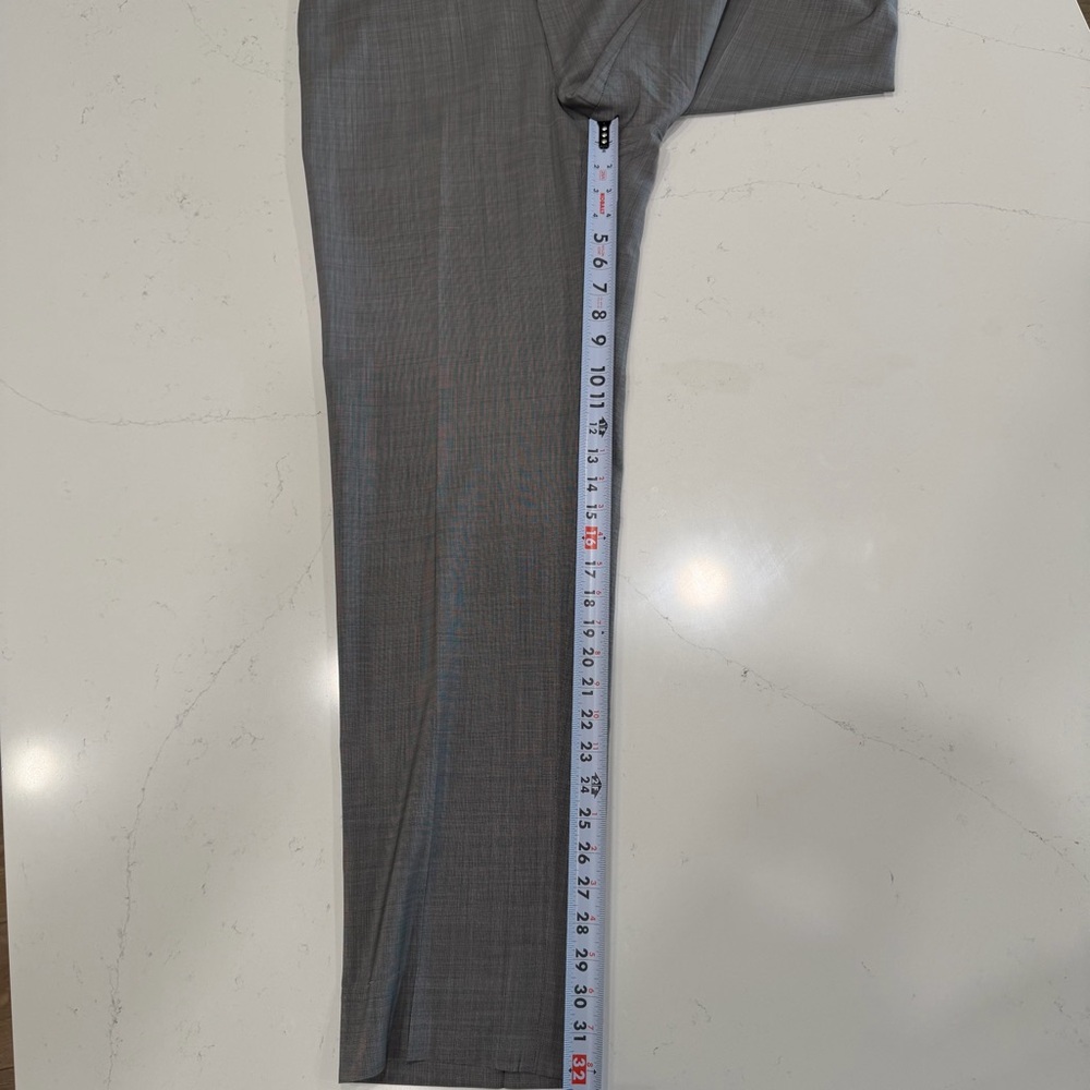 Canali Men’s Tessuto 100% Wool Light Gray Trousers 37x32 - Picture 8 of 8